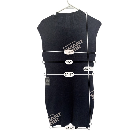 Express Black Ribbed Mini Dress - Picture 7 of 8
